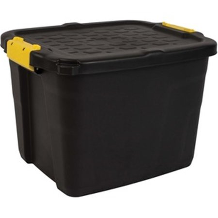 WALL-TO-WALL 42l Heavy-Duty Storage Box, Black & Yellow WA2656765